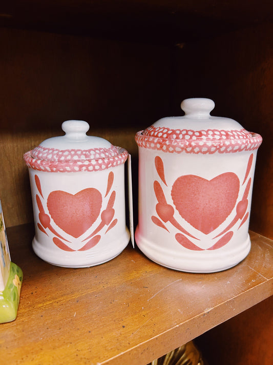Pink Corelle Canister Set