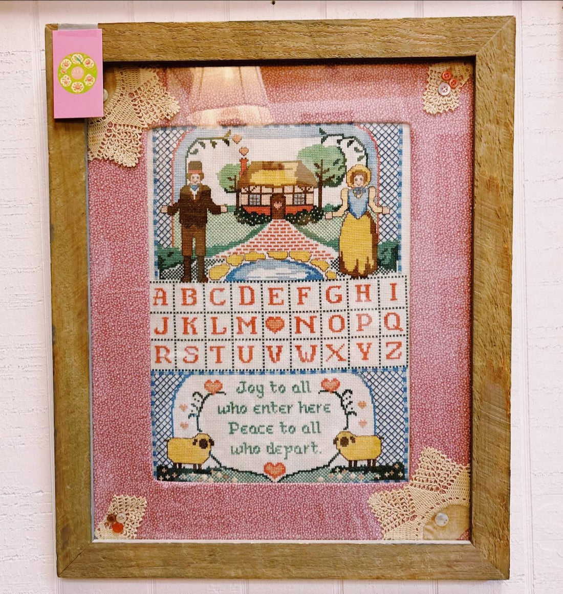 Joy to All who enter Here Cross Stitch