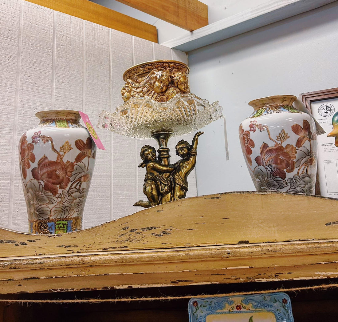Floral Rose Gold Vase