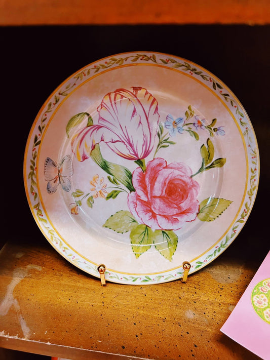 Floral Butterfly Plate